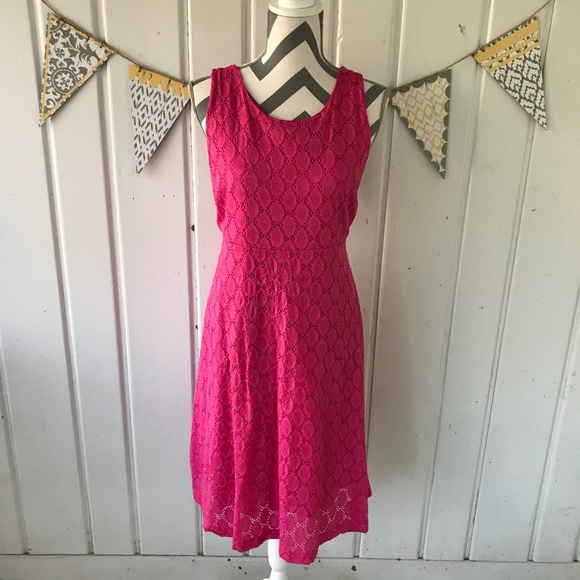 Motherhood Maternity Dresses & Skirts - Motherhood Maternity Pink Eyelet Lace Dress
